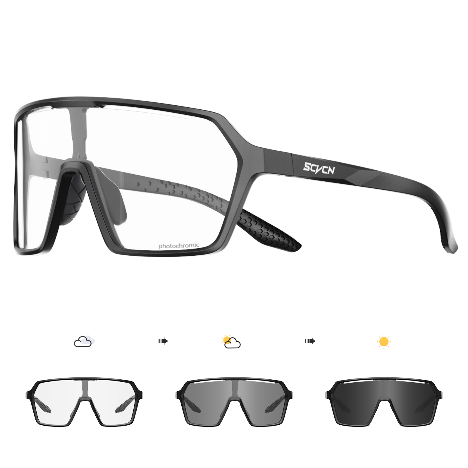 Mountain Biking Glasses - SCVCN Hot Cycling Photochromic UV400 Sunglasses