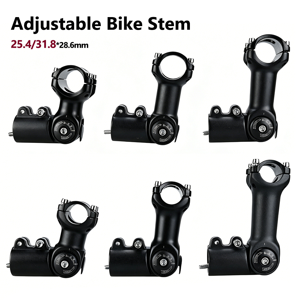 Handlebar Riser Stem - Adjustable Bike Stem 90-180 Degree Aluminum