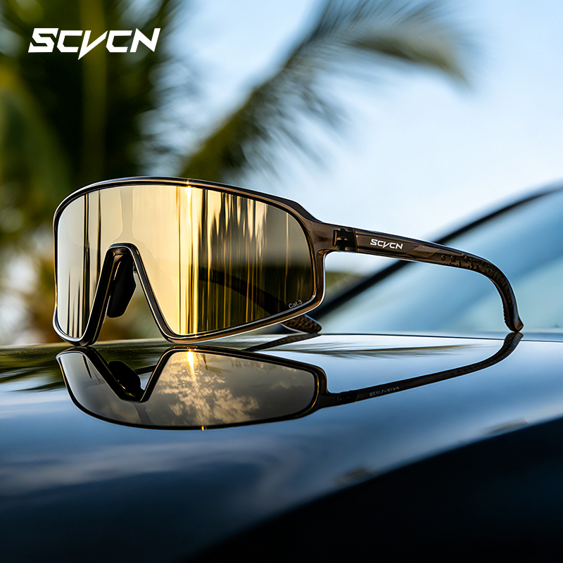 Mountain Biking Glasses - SCVCN Photochromic Cycling Sunglasses Men UV400