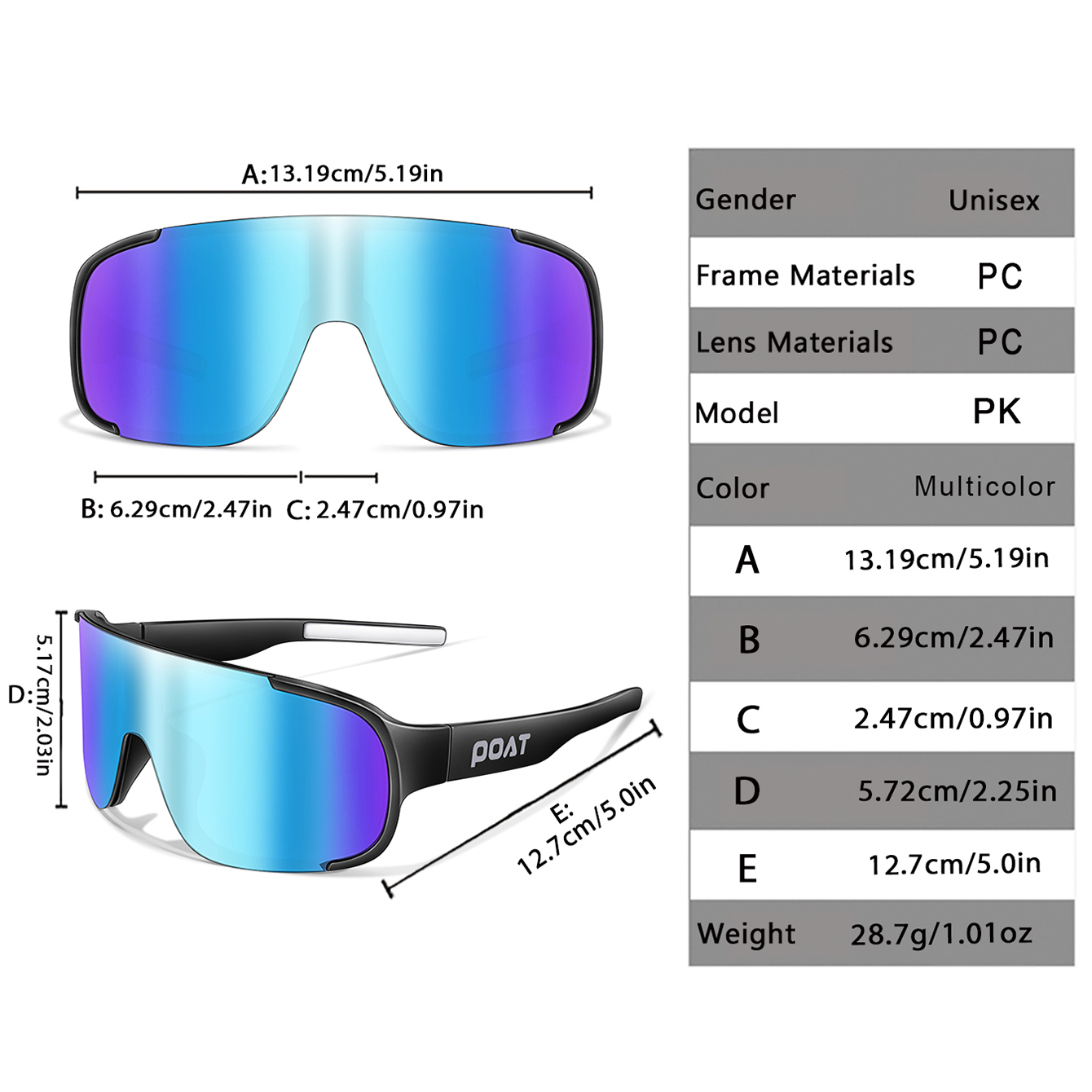 POAT UV400 Cycling Sunglasses  - đánh giá và giá Mountain Biking Glasses