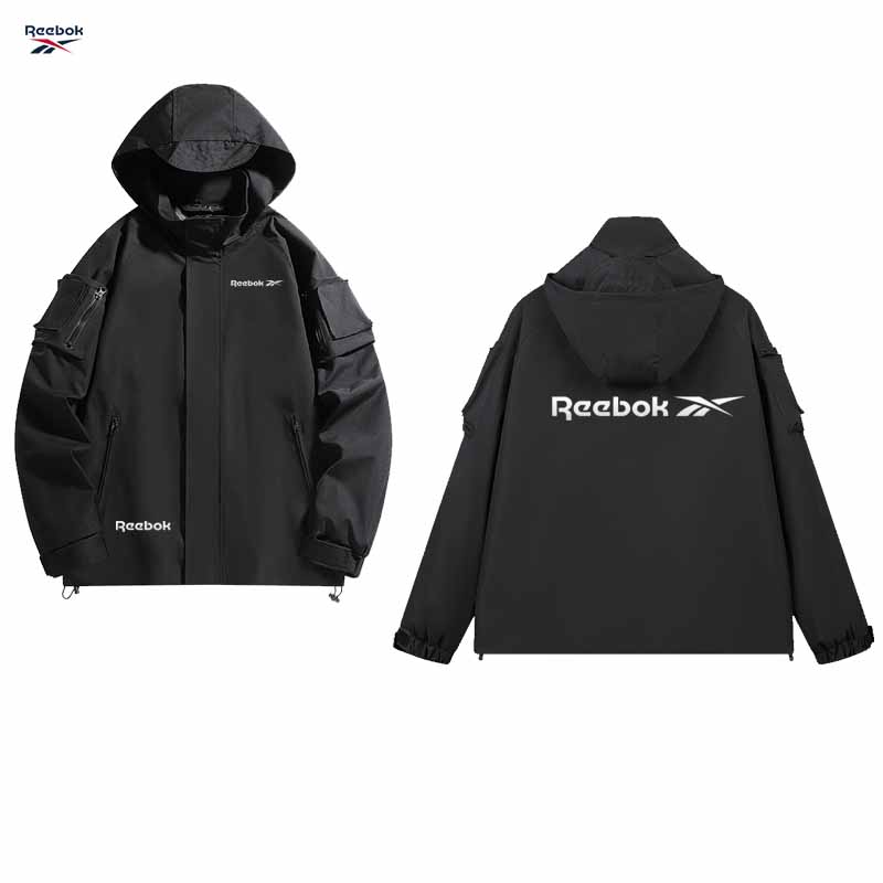 Reebok logo hooded zipper jack - đánh giá và giá Mountain Biking Rain Jacket