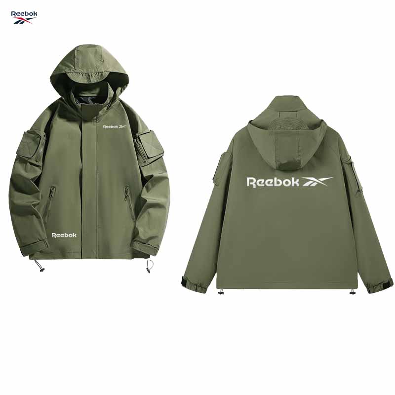 Reebok logo hooded zipper jack - đánh giá và giá Mountain Biking Rain Jacket