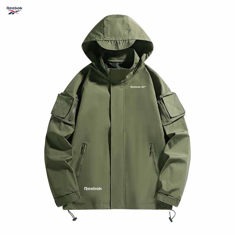 Reebok logo hooded zipper jack - đánh giá và giá Mountain Biking Rain Jacket