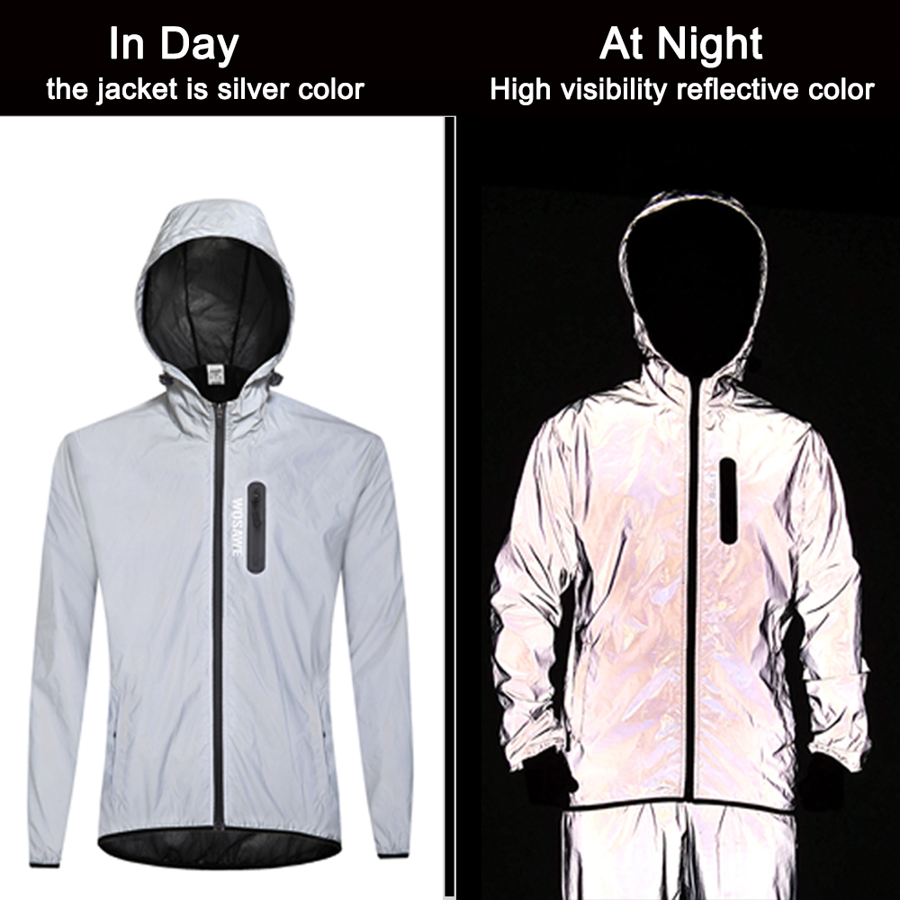 WOSAWE Men's Fully Reflective  - đánh giá và giá Mountain Biking Rain Jacket