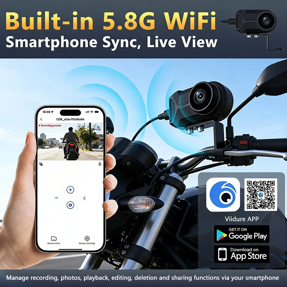 New 2K QHD WiFi Dash Cam IP66  - đánh giá và giá Mountain Biking Images