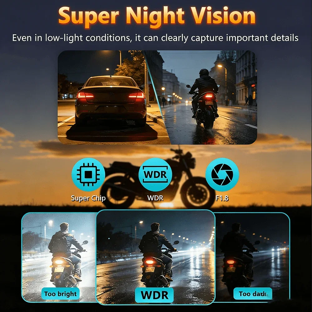 New 2K QHD WiFi Dash Cam IP66  - đánh giá và giá Mountain Biking Images